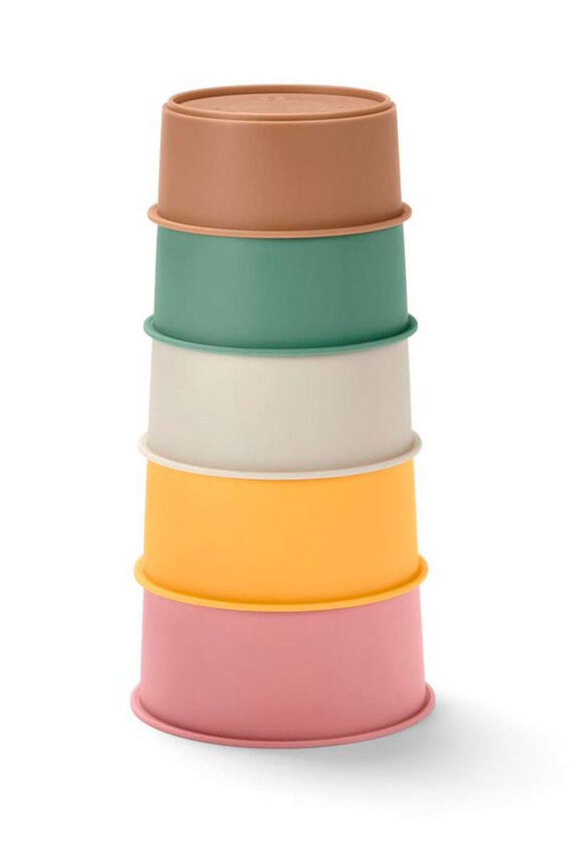 Tchibo 5 Piece Bath Play Cups, Multicolor - Image 4