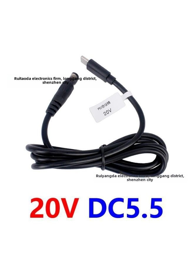 TYPEC Round Head 9V12PD3.115V20V28 Portable Tablet Computer Car Refrigerator Fish Tank Water Pump Transfer Line-Color:PD 12V 5525  - Image 3
