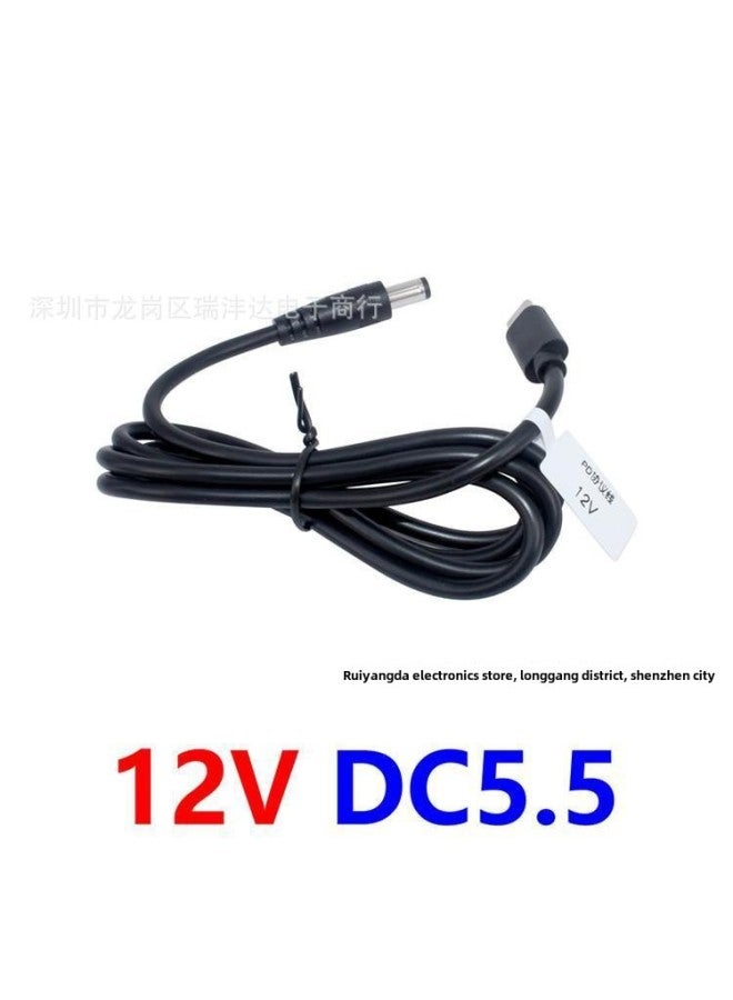 TYPEC Round Head 9V12PD3.115V20V28 Portable Tablet Computer Car Refrigerator Fish Tank Water Pump Transfer Line-Color:PD 12V 5525  - Image 1