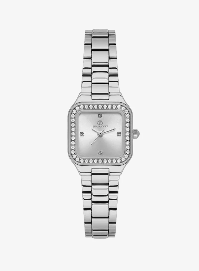 BIGOTTI Bigotti - Quotidiano Women Watch | Stainless SteelBrass Case | Analog | Square Dial | Mineral Glass | Japanese Quartz | Water Resistant 30 Meters