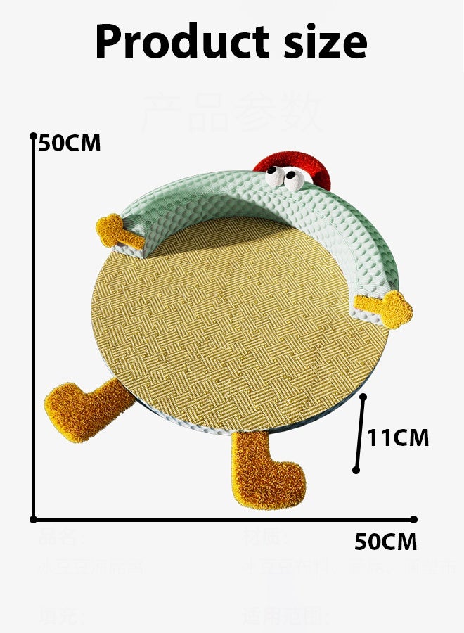 Generic Cat House,Four season universal frozen bean vine woven cat nest,Cooling mat, oversized and removable, summer cat bed for washing,Pet house, pet bed, indoor pet bed, cat bed（green）  - Image 2