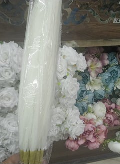 Generic High quality artificial plant, pack of 10 branches, white color, gives beauty to the place  - Image 2