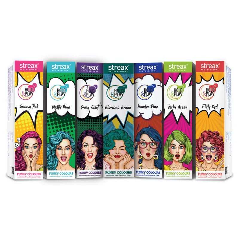 Streax Professional Hold Play Funky Colours Glorious Green 100g100 g Pack of 1 - Image 2