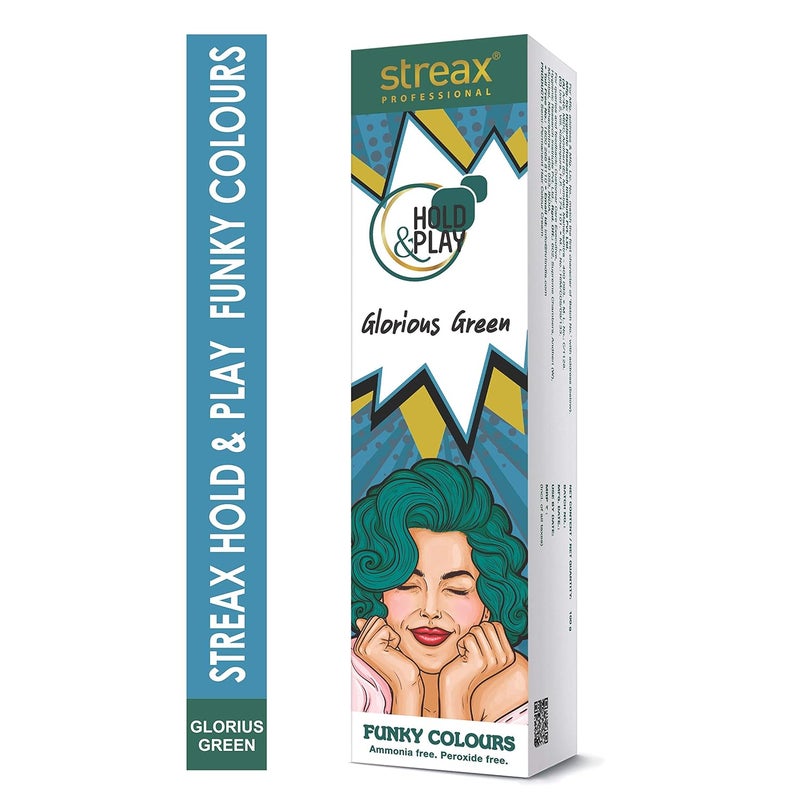Streax Professional Hold Play Funky Colours Glorious Green 100g100 g Pack of 1 - Image 1