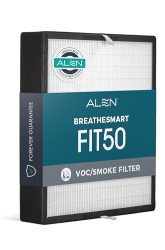 Alen Air Filter FF50VOCSmoke Replacement HEPA Filter for BreatheSmart FIT50 Air Purifier Captures Allergens Dust VOCs Smoke 1 Filter
