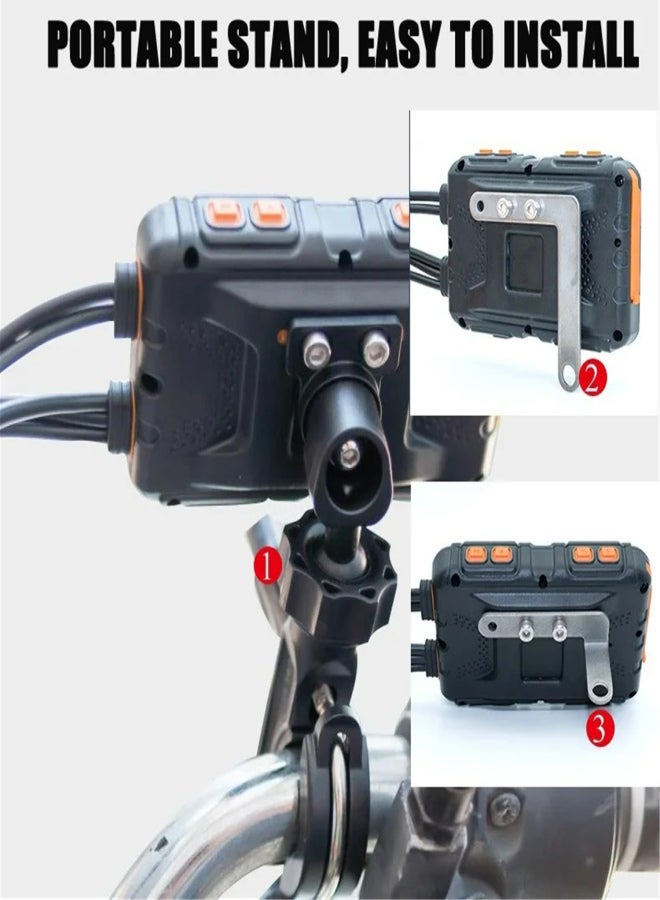 MT28 motorcycle driving recorder, 1080p dual lens wide-angle 140 ° lens, 3-inch touch screen, with quick remote control, IP65 waterproof GPS trajectory recording, WIFI connection, collision G sensor - Image 4