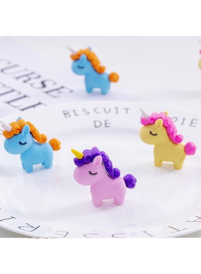 3 PCS Unicorn Erasers, Mini Erasers for Kids Play Prize Party, Carnival and School Supplies - Image 3