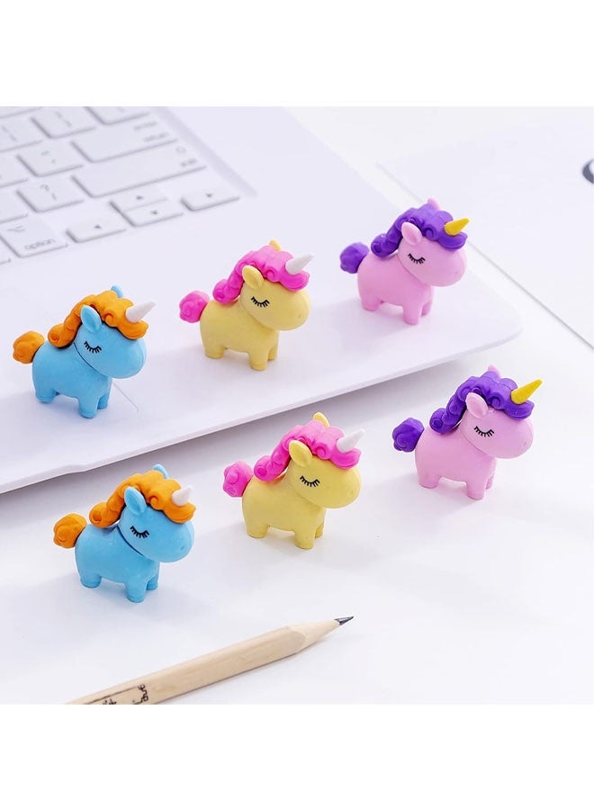3 PCS Unicorn Erasers, Mini Erasers for Kids Play Prize Party, Carnival and School Supplies - Image 2