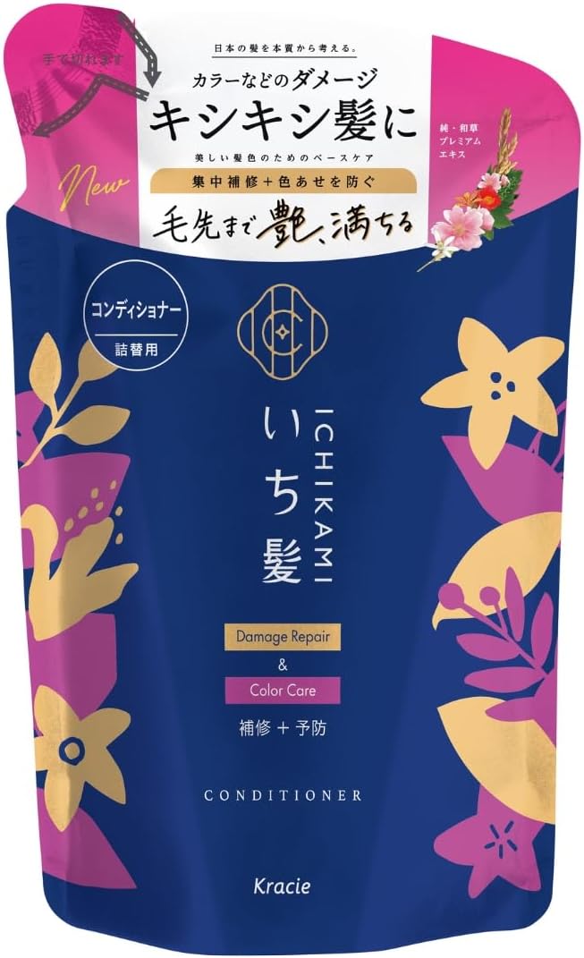 ICHIKAMI Damage Repair Color Care Conditioner Refill 116 oz 330 g Fade Resistant Hair Care Damage Care Fade Resistant Mens Womens