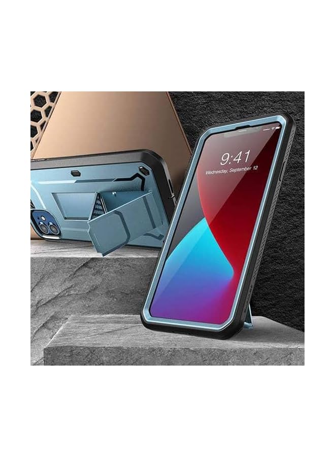 سوبكيس حافظة سلسلة Unicorn Beetle Pro لهاتف iPhone 12 Mini (إصدار 2020) مقاس 5.4 بوصة، واقي شاشة مدمج لكامل الجسم (أزرق سماوي) - Image 4