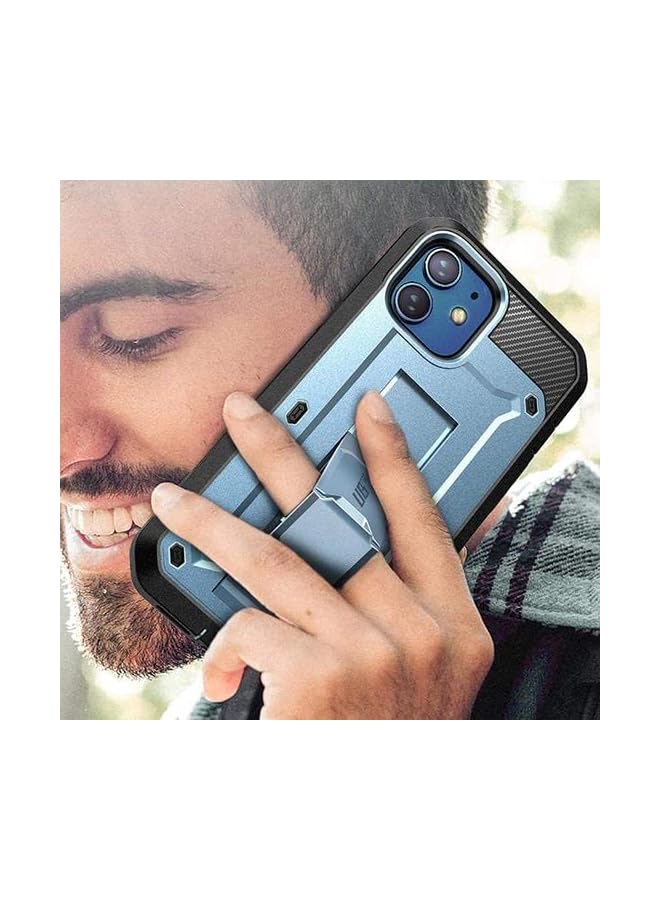 سوبكيس حافظة سلسلة Unicorn Beetle Pro لهاتف iPhone 12 Mini (إصدار 2020) مقاس 5.4 بوصة، واقي شاشة مدمج لكامل الجسم (أزرق سماوي) - Image 3