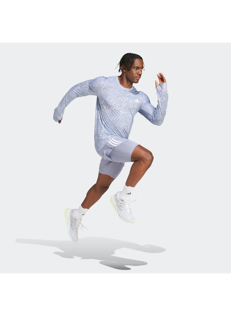 Adidas 2In1 Own The Run 3 Stripe Shorts