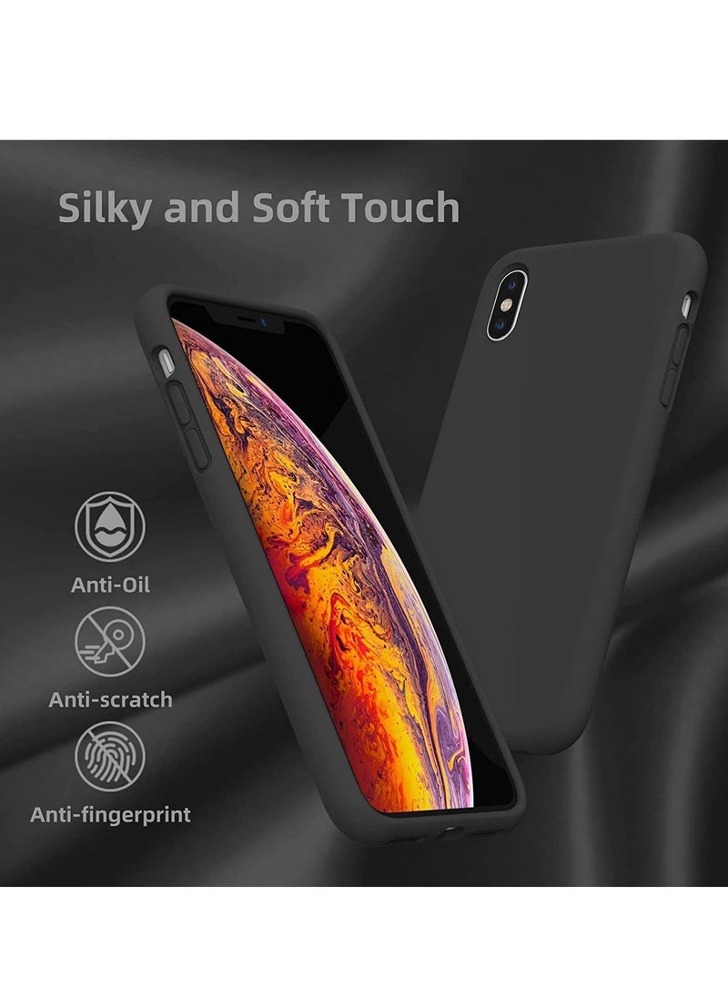 Compatible with iPhone Xs Max Case Liquid Silicone, Soft Gel Rubber Full Body Protective Cover with Microfiber Lining, Phone Case for iPhone Xs Max 6.5 Inch, Black - Image 2
