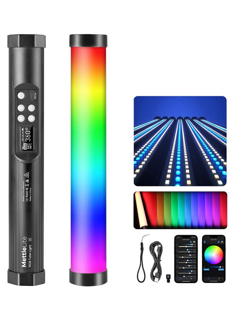 ليكسيس مجموعة مصابيح LED TLX1 RGB Tube Light وLS400C RGB Light Stick LED Video Light بالألوان الكاملة مع التحكم في التطبيق RGB CCT HSI Mode - Image 2