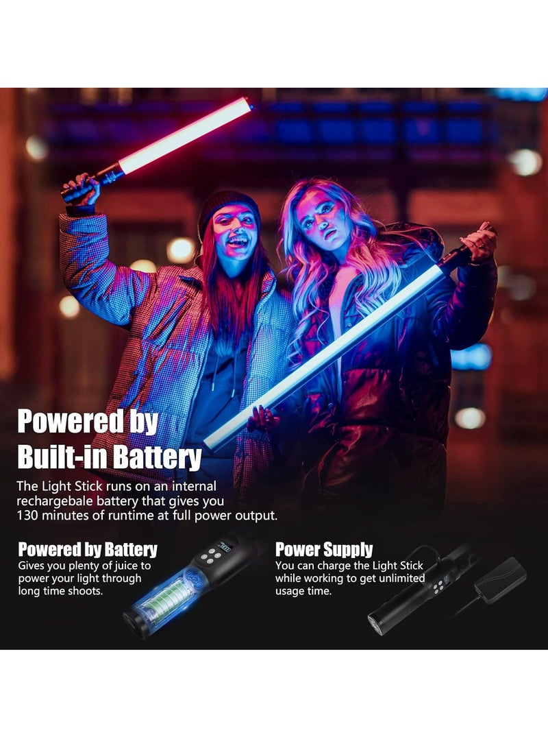 ليكسيس مجموعة مصابيح LED TLX1 RGB Tube Light وLS400C RGB Light Stick LED Video Light بالألوان الكاملة مع التحكم في التطبيق RGB CCT HSI Mode - Image 3