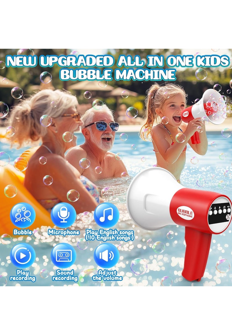 بابل جن آلة فقاعات ممتعة مع مكبر صوت للأطفال، ألعاب خارجية، هدايا الحفلات، ألعاب صيفية وأنشطة حفلات - Image 2