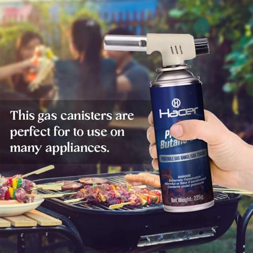 Hacer Portable Camping Stove with Butane Gas Cylinder, Lightweight Gas Burner with Carrying Case for Outdoor, Hiking, Trekking & Outdoor Travel (Random, Stove with 2 Butane Refill) - Image 5