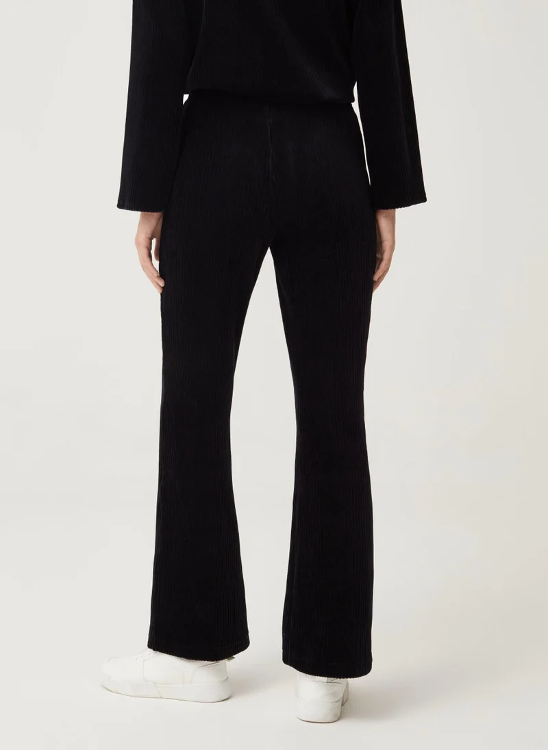Ovs Ovs Womens Flare-Fit Trousers In Corduroy