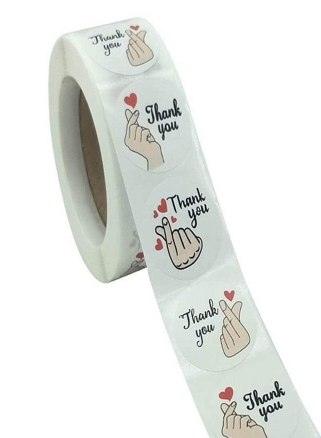 Touchcart Watercolor 500pc Thank You Heart Stickers, Round Thank You Adhesive Sticker for Small Business Wedding Supplies Packing Stickers Gift Wrap (1Inch/2.5cm) Toy - Image 2