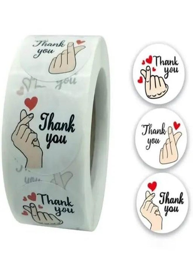 Touchcart Watercolor 500pc Thank You Heart Stickers, Round Thank You Adhesive Sticker for Small Business Wedding Supplies Packing Stickers Gift Wrap (1Inch/2.5cm) Toy - Image 5