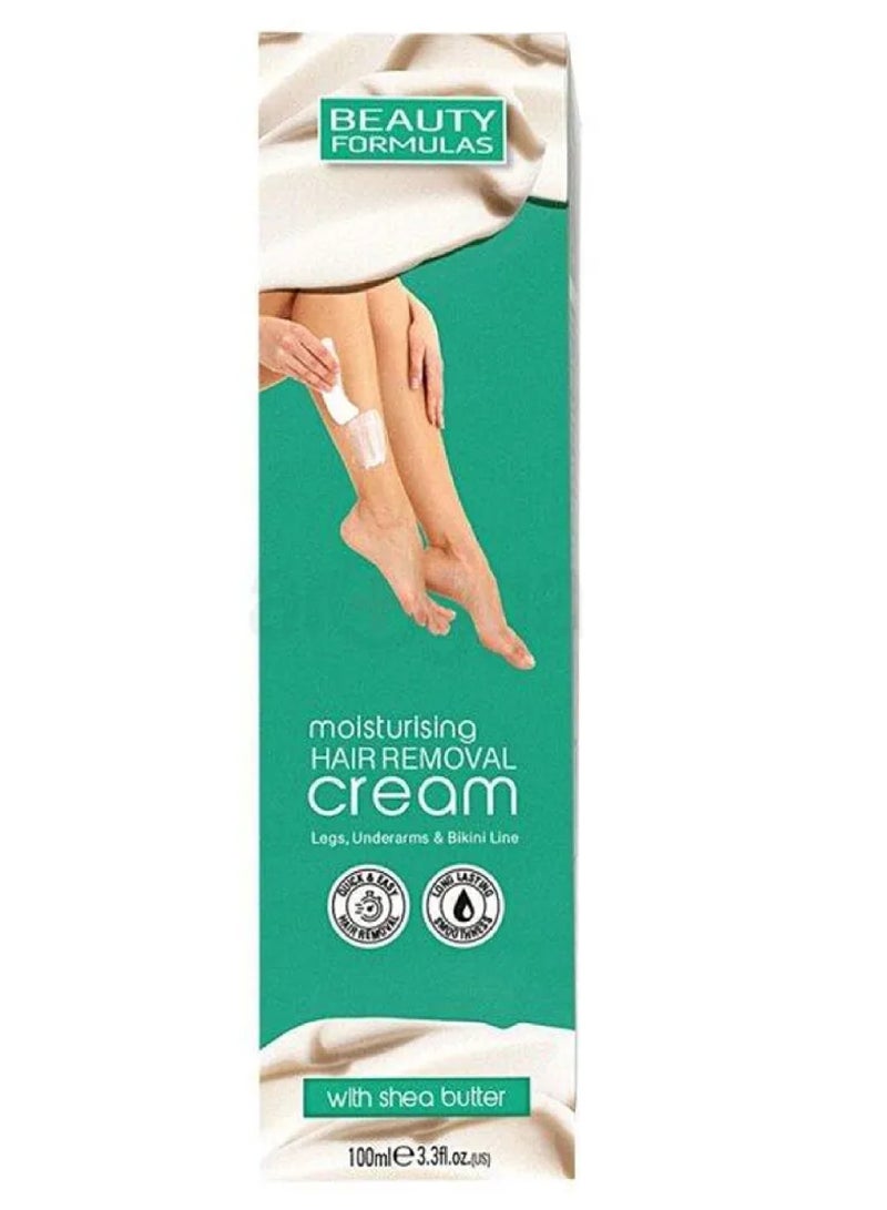BEAUTY FORMULAS MOISTURISING HAIR REMOVAL CRM SHEA BUTTER 100ML