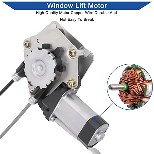 Obaee 741-768 Front Driver Side Power Window Lift Regulator with Motor Compatible with Jeep Cherokee XJ 1997-2001 Replacement OEM 55154959AI - Image 4