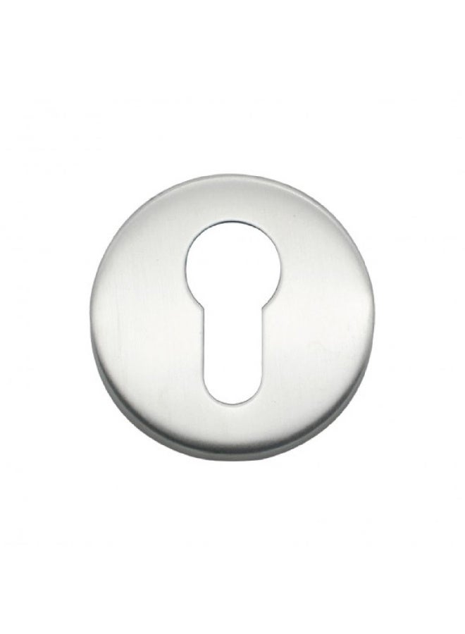 Milano Europrofile Escutcheon Round – Durable Zinc Alloy Keyhole Cover Plate for Door Lock Security, Modern Design for Interior & Exterior Doors, Satin Finish Hardware 53X9Mm