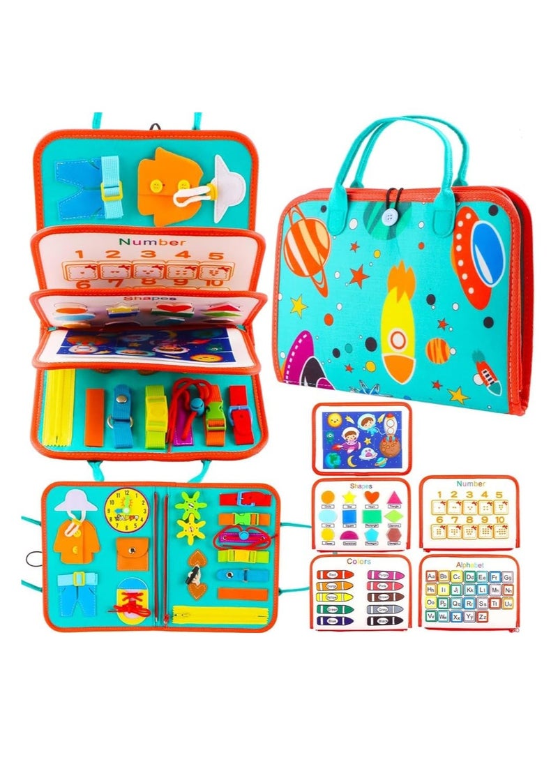 Toddler Busy Board Montessori Toys for 1 2 3 4 Year Old, Sensory Board Educational Activities for Learning Fine Motor Skills - Travel Toys for Plane Car, Gift for Boys Girls - Image 4