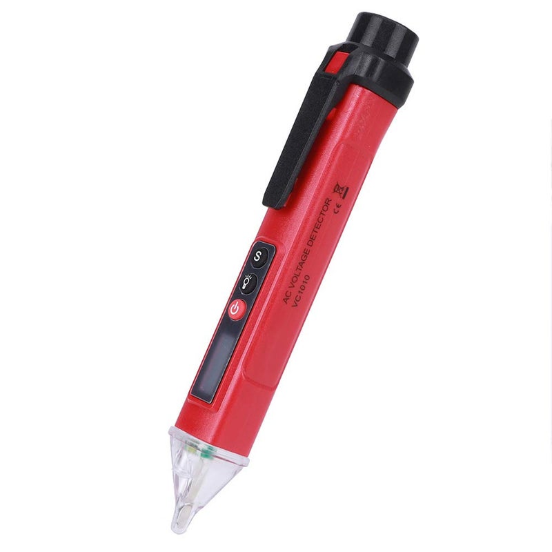 Zerodis Non Test Pen AC12-1000V Digital Voltage Detector with SoundLightSimulation Alarm Modes for Fast and Efficient Electrical Testing (Red and Black) - Image 4