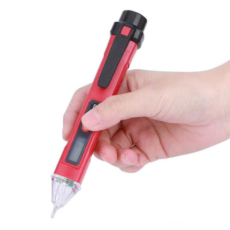 Zerodis Non Test Pen AC12-1000V Digital Voltage Detector with SoundLightSimulation Alarm Modes for Fast and Efficient Electrical Testing (Red and Black) - Image 2