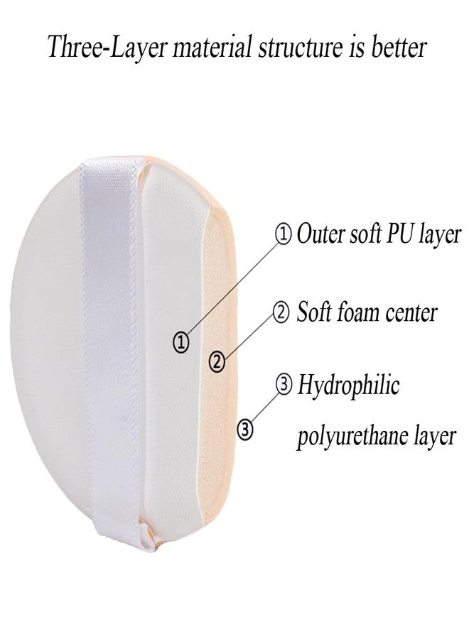 vipolish 1Sets 7 PCS Multifunctional Air Cushion Puff Wet And Dry Reusable BB Cream Foundation Liquid Silicone Pad Loose Powder Sponge Egg Beauty Tool For Travel And Daily Life (Skin Color) - Image 3