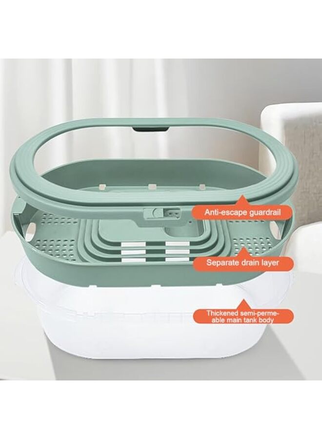 Small Turtle Terrarium Basking Dock Aquarium, Anti-Escape Box for Terrapins, Miniature Enclosure - Image 4