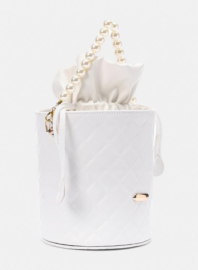 XO Style Women's Bucket Bag with Pearl Handle  - Image 2