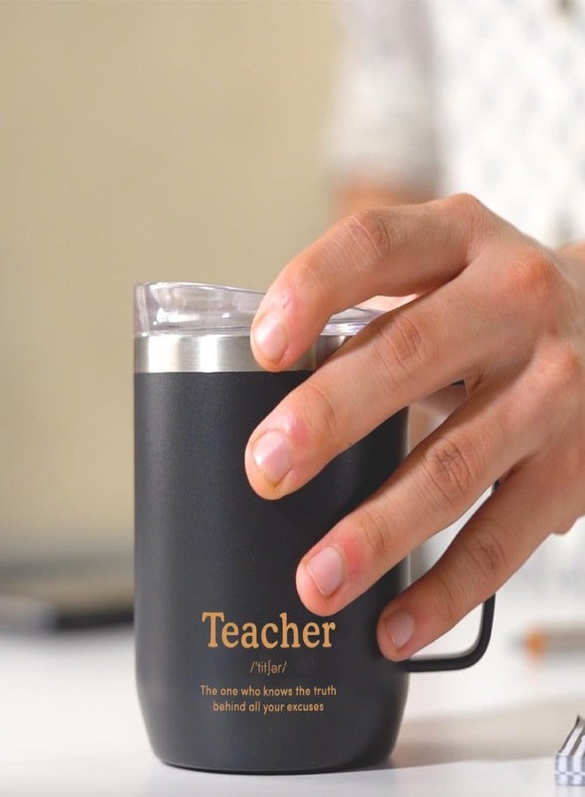 VAHDAM Teacher Travel Mug 300ml (10.1oz) - Stainless Steel Vacuum Insulated Coffee & Tea Tumbler with Lid, Reusable Hot & Cold Cup, Mother’s Day Gift for Teachers, Mom Teacher Appreciation - Image 3