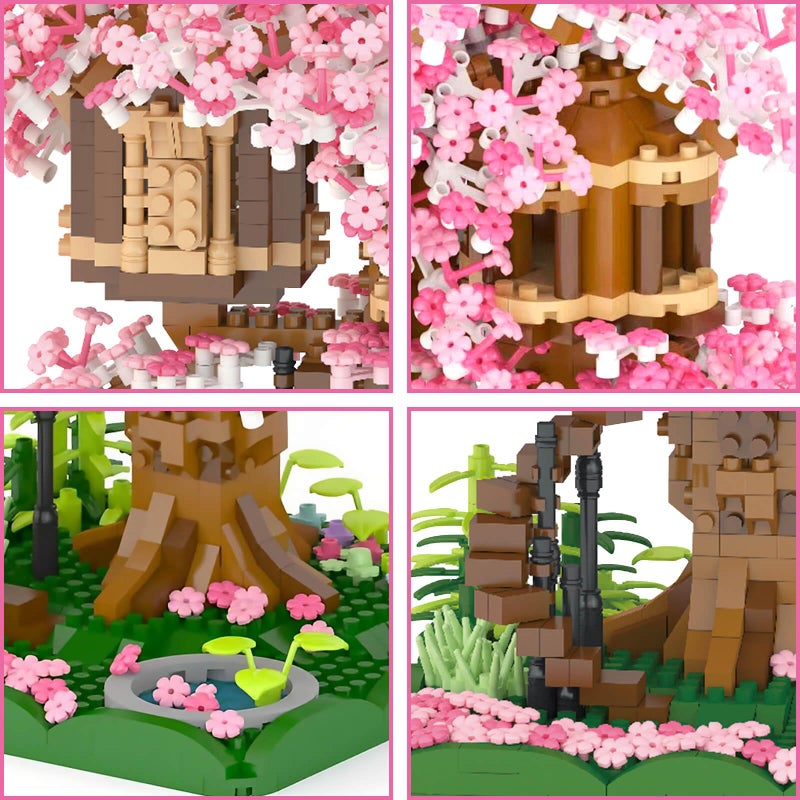 Vziimo Cherry Blossom Bonsai Tree Building Set, Japanese Sakura Tree House Model Sets for Adults, 2028Pcs Mini Micro Bricks Collectible Creative Gift for Teens Girls 14+ - Image 2