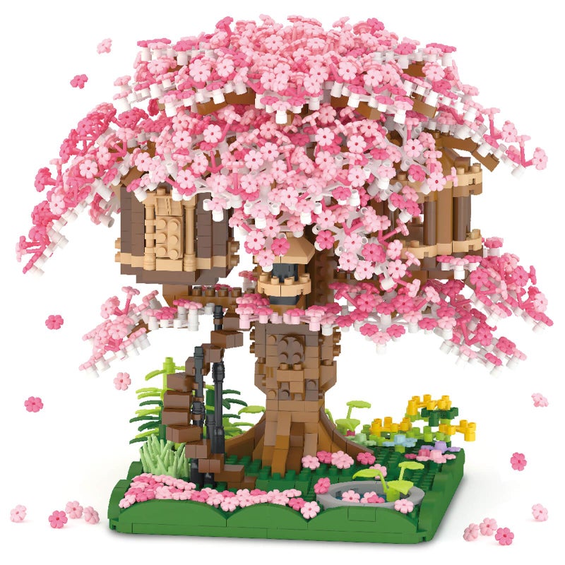Vziimo Cherry Blossom Bonsai Tree Building Set, Japanese Sakura Tree House Model Sets for Adults, 2028Pcs Mini Micro Bricks Collectible Creative Gift for Teens Girls 14+ - Image 1