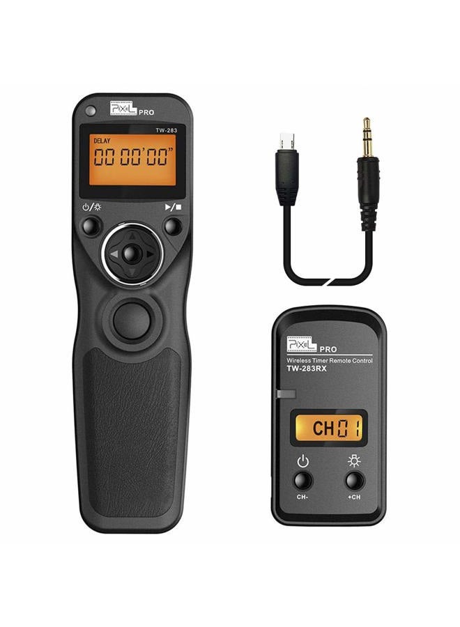 Pixel Wireless Remote Commander Shutter Release Cable Timer TW-283 S2 Wired Shutter Release Cable Compatible for Sony Alpha a7, a77II, a7R,a7RII, a7S, a5100, a6000 - Image 1