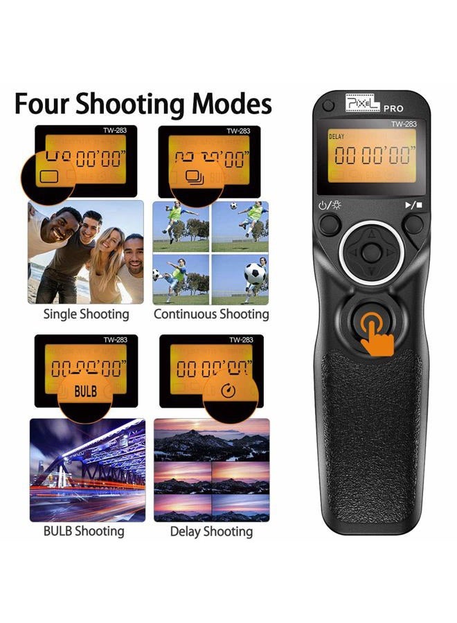 Pixel Wireless Remote Commander Shutter Release Cable Timer TW-283 S2 Wired Shutter Release Cable Compatible for Sony Alpha a7, a77II, a7R,a7RII, a7S, a5100, a6000 - Image 4