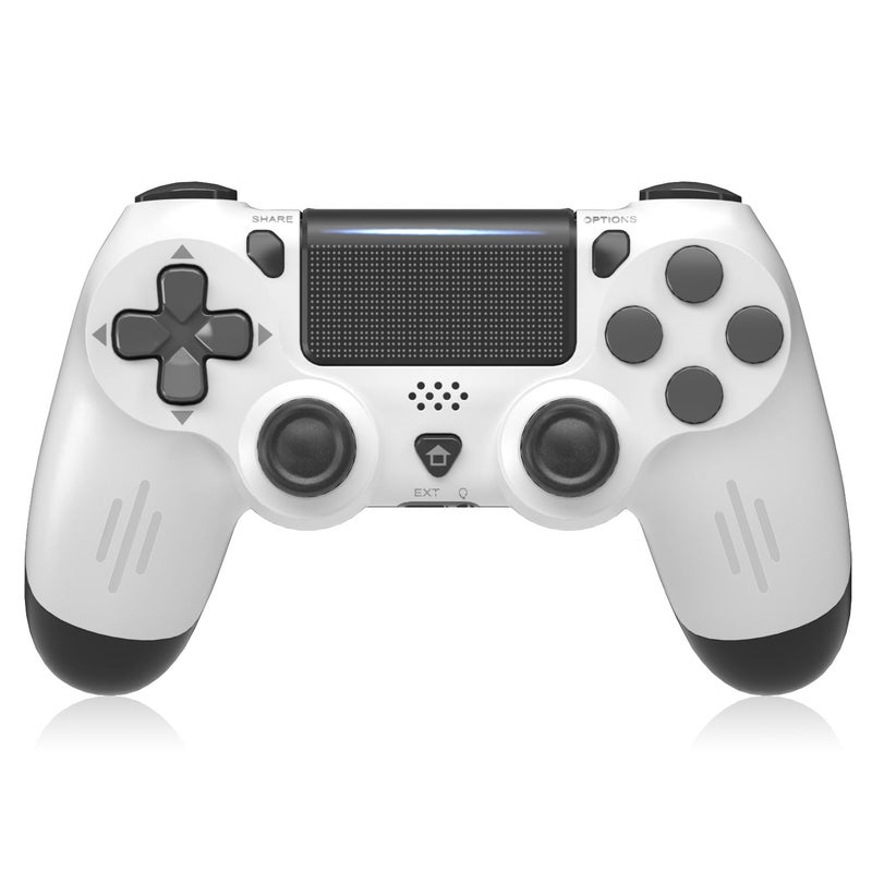 KOTILE Wireless Controller for P4 Gamepad with Touchpad  Motion Sensor  1000mAh Rechargeable Battery for P4/P4 Slim/P4 Pro and PC(White) - Image 1