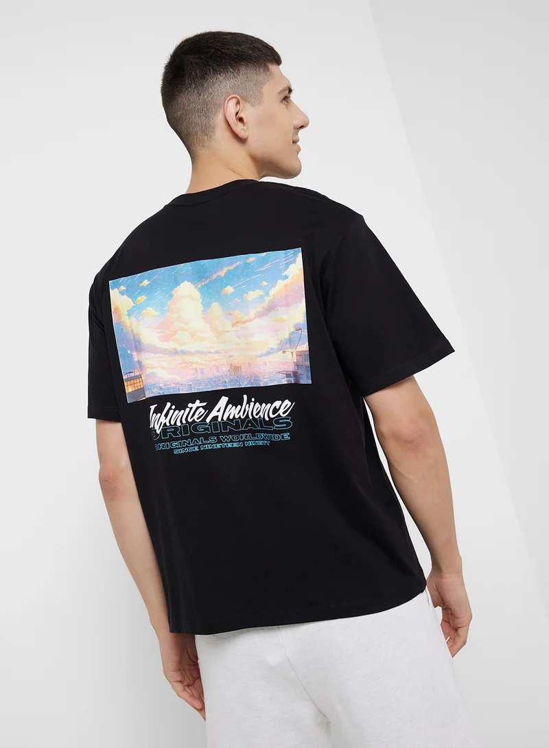 JACK & JONES Jorbleach Logo Crew Neck T-Shirt