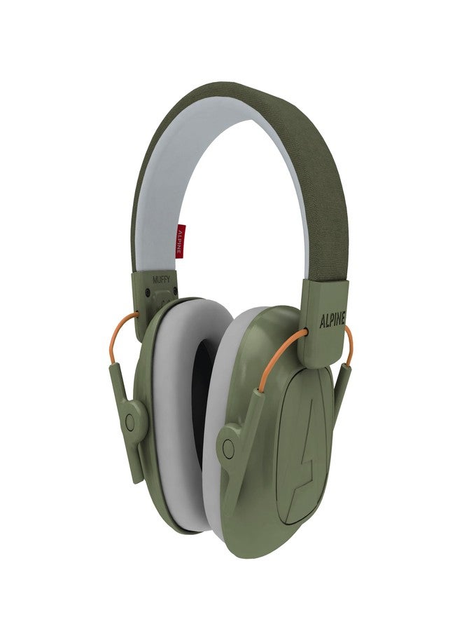 Alpine Muffy Kids - Hearing Protection - CE & ANSI Certified - Adjustable for Ages 3-16 years - Noise Cancelling Headphones - 25dB Sound Reduction Ideal for Protection and Concentration Aid - Green - Image 1