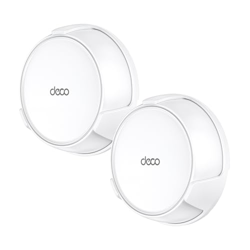 XLTTYWL Deco WiFi 7 Wall Mount Kit, Deco BE23/BE25/BE3600/BE5000 Router Mount Bracket Optimize Space&Cable Management for TP Decos 7 Dual-Band WiFi 7 Mesh Wi-Fi System (White, 2 Pack) - Image 1