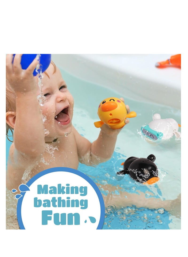 Raxoom Bath Toys, 3 Pcs Wind Up Duck Bathtub Toys for Toddlers 1-3 Years Old, Floating Pool Games, Water Toys for Swimming for Boys and Girls - Image 2