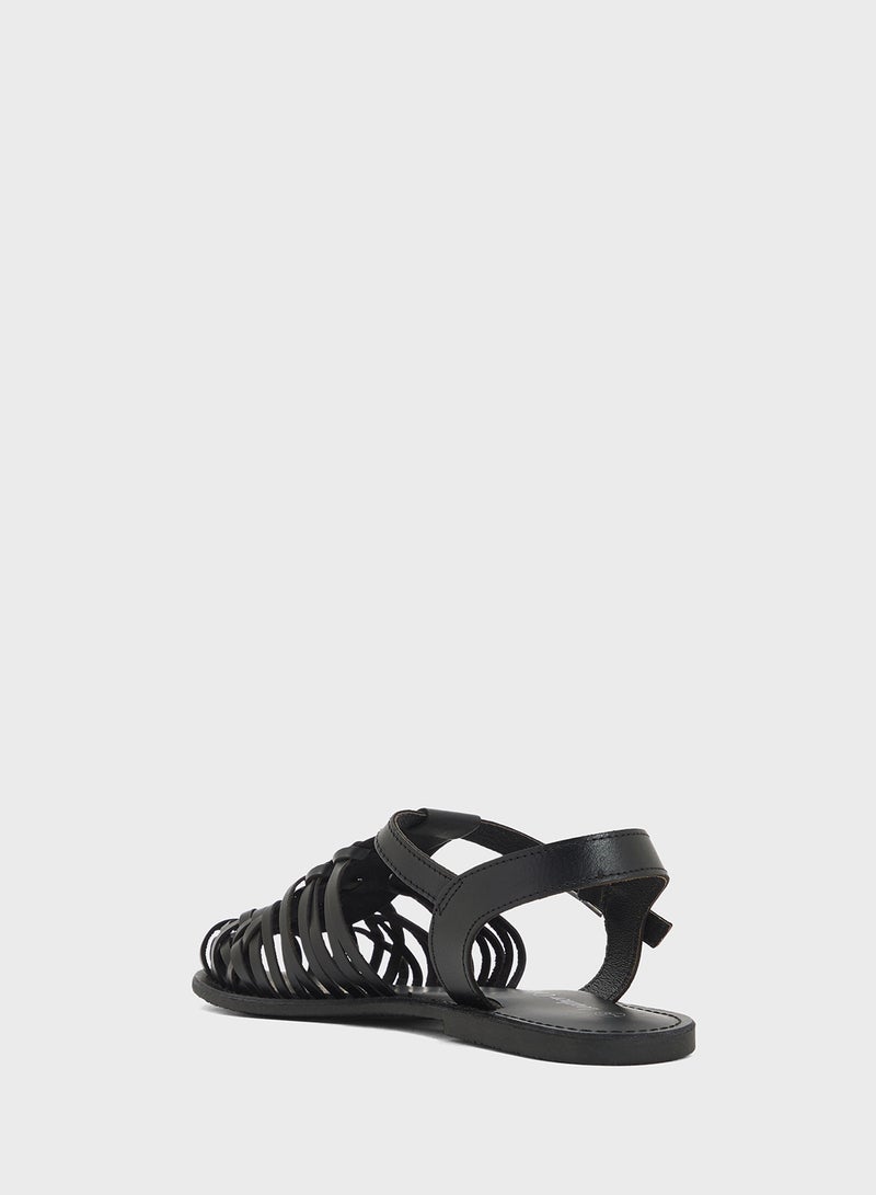 LEATHER COLLECTION Flat Fisherman Sandal  - Image 3