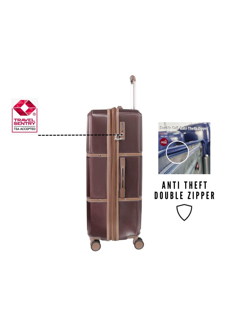 pierre cardin Hardside Luggage Classic Leather Collection Set of 3  - Image 4