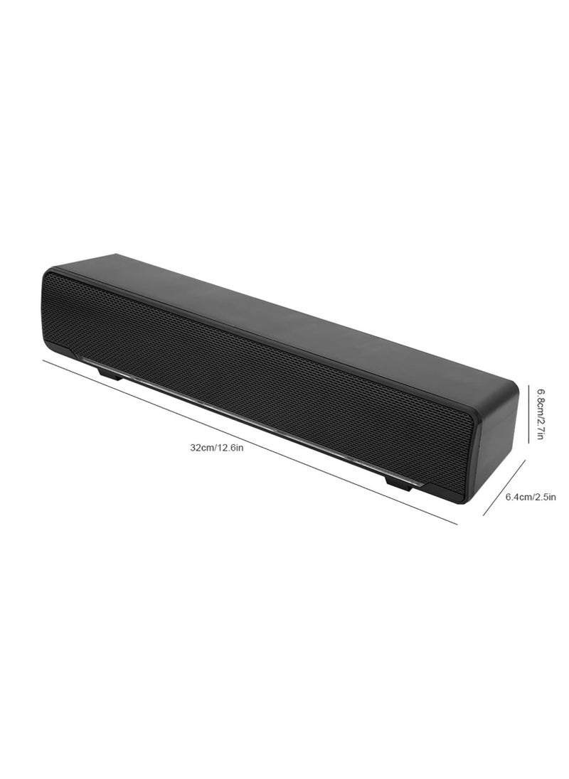 Generic - Computer PC Soundbar Dolby Surround Sound Bars Speakers 3.5mm Input Stereo Surrounding Deep Bass Sound Wired USB Powered Laptop Desktop Monitor Speakers for PC Cellphones Computer Speakers - Image 1