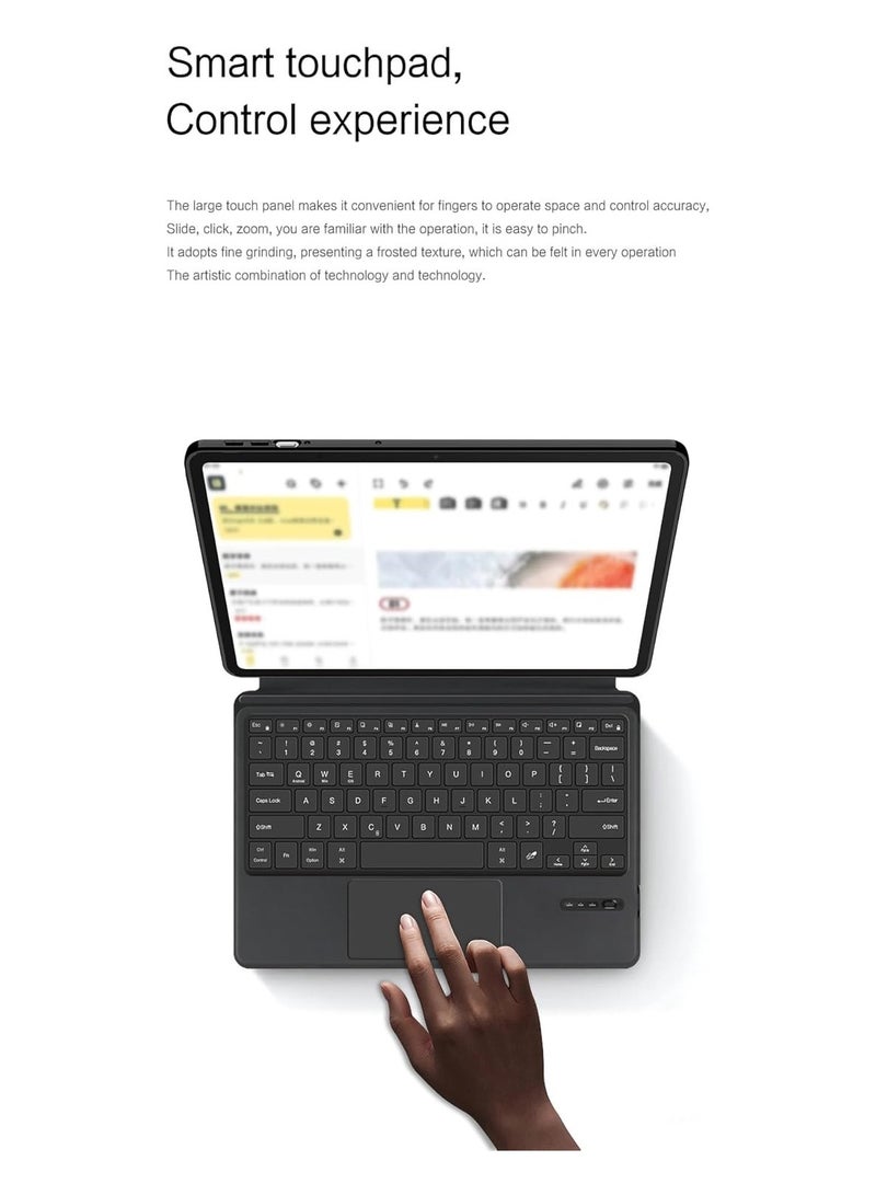Touch Keyboard Case Compatible with Honor Pad 10 12.1-inch (2025), Soft Tablet Case, Magnetic Detachable Wireless Keyboard - Image 5