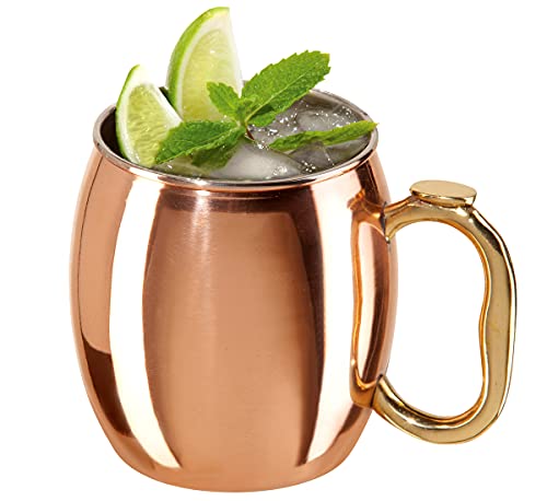 Oggi Stainless Steel Moscow Mule Mug - 20 oz, Copper Plated with EZ-grip handle - Image 1