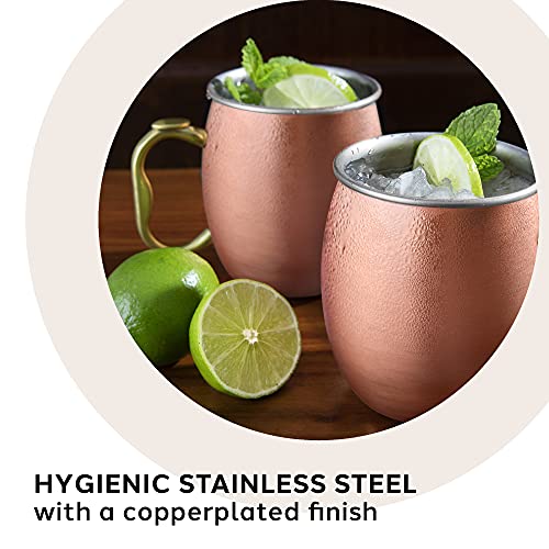 Oggi Stainless Steel Moscow Mule Mug - 20 oz, Copper Plated with EZ-grip handle - Image 2
