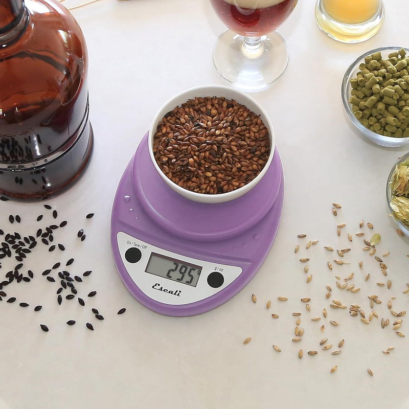 Escali Primo Digital Food Scale Multi-Functional Kitchen Scale and Baking Scale for Precise Weight Measuring and Portion Control, 8.5 x 6 x 1.5 inches, Lavender - Image 5